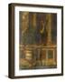 Janvier, signe du Verseau : représentation d'un opéra de Psyché devant la colonnade du Louvre-Charles Le Brun-Framed Giclee Print