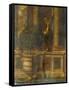 Janvier, signe du Verseau : représentation d'un opéra de Psyché devant la colonnade du Louvre-Charles Le Brun-Framed Stretched Canvas