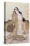 Japan: Abalone Diver-Kitagawa Utamaro-Stretched Canvas