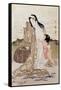 Japan: Abalone Diver-Kitagawa Utamaro-Framed Stretched Canvas