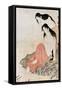 Japan: Abalone Divers-Kitagawa Utamaro-Framed Stretched Canvas