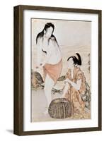 Japan: Abalone Divers-Kitagawa Utamaro-Framed Giclee Print