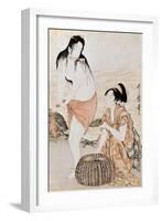 Japan: Abalone Divers-Kitagawa Utamaro-Framed Giclee Print