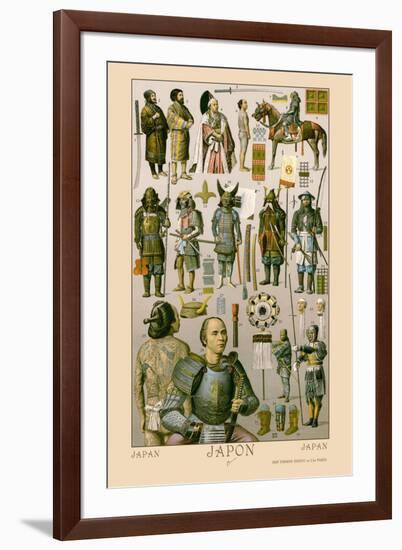 Japan, Ainos Military Costume-Racinet-Framed Art Print