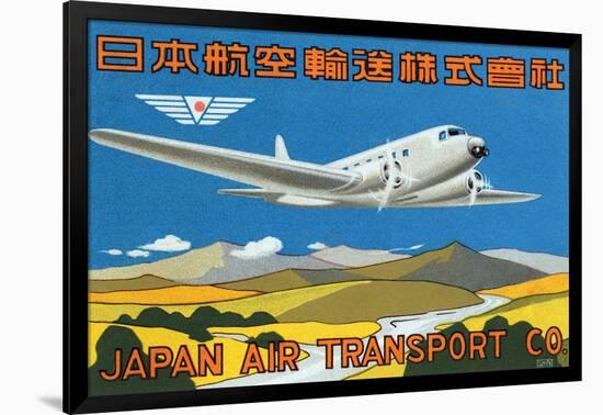 Japan Air Transport Label-null-Framed Art Print