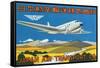 Japan Air Transport Label-null-Framed Stretched Canvas