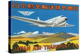Japan Air Transport Label-null-Stretched Canvas