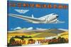 Japan Air Transport Label-null-Stretched Canvas