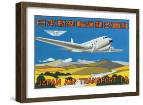 Japan Air Transport Label-null-Framed Art Print