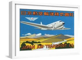 Japan Air Transport Label-null-Framed Art Print