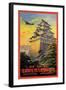 Japan Air Transport, Nagoya Castle-Senzo-Framed Art Print