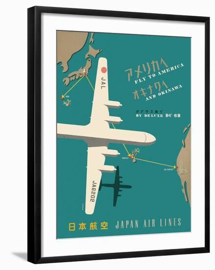 Japan Airlines: Fly to America-null-Framed Giclee Print