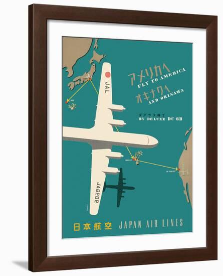 Japan Airlines: Fly to America-null-Framed Giclee Print