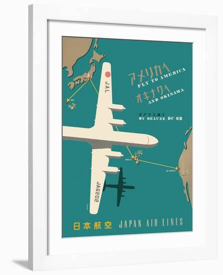 Japan Airlines: Fly to America-null-Framed Giclee Print