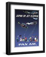 Japan by Jet Clipper - Pan American World Airways - Children’s Day - Koinobori-Aaron Fine-Framed Art Print