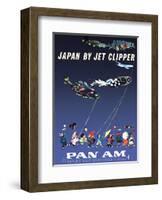 Japan by Jet Clipper - Pan American World Airways - Children’s Day - Koinobori-Aaron Fine-Framed Art Print