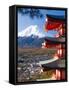 Japan, Central Honshu (Chubu), Fuji-Hakone-Izu National Park, Mount Fuji Capped in Snow-Gavin Hellier-Framed Stretched Canvas