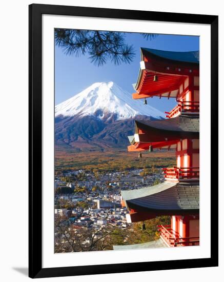 Japan, Central Honshu (Chubu), Fuji-Hakone-Izu National Park, Mount Fuji Capped in Snow-Gavin Hellier-Framed Photographic Print