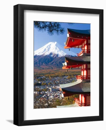 Japan, Central Honshu (Chubu), Fuji-Hakone-Izu National Park, Mount Fuji Capped in Snow-Gavin Hellier-Framed Premium Photographic Print