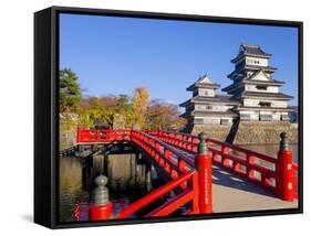 Japan, Central Honshu (Chubu), Nagano Prefecture, Matsumoto, Matsumoto-jo (Matsumoto Castle)-Gavin Hellier-Framed Stretched Canvas