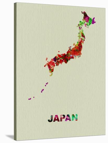 Japan Color Splatter Map-NaxArt-Stretched Canvas