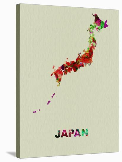 Japan Color Splatter Map-NaxArt-Stretched Canvas