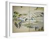 Japan: Cotton Processing-Katsushika Hokusai-Framed Giclee Print