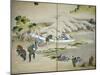 Japan: Cotton Processing-Katsushika Hokusai-Mounted Giclee Print