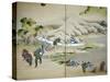 Japan: Cotton Processing-Katsushika Hokusai-Stretched Canvas