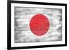 Japan Country Flag - Barnwood Painting-Lantern Press-Framed Premium Giclee Print