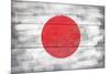 Japan Country Flag - Barnwood Painting-Lantern Press-Mounted Premium Giclee Print