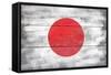 Japan Country Flag - Barnwood Painting-Lantern Press-Framed Stretched Canvas