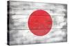 Japan Country Flag - Barnwood Painting-Lantern Press-Stretched Canvas