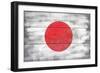 Japan Country Flag - Barnwood Painting-Lantern Press-Framed Art Print