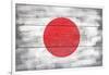 Japan Country Flag - Barnwood Painting-Lantern Press-Framed Art Print