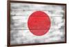 Japan Country Flag - Barnwood Painting-Lantern Press-Framed Art Print