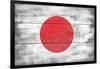 Japan Country Flag - Barnwood Painting-Lantern Press-Framed Art Print