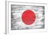 Japan Country Flag - Barnwood Painting-Lantern Press-Framed Art Print