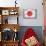 Japan Country Flag - Barnwood Painting-Lantern Press-Mounted Art Print displayed on a wall