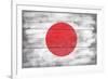 Japan Country Flag - Barnwood Painting-Lantern Press-Framed Art Print