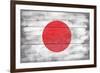 Japan Country Flag - Barnwood Painting-Lantern Press-Framed Art Print