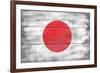 Japan Country Flag - Barnwood Painting-Lantern Press-Framed Art Print