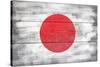 Japan Country Flag - Barnwood Painting-Lantern Press-Stretched Canvas