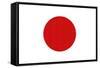 Japan Country Flag - Letterpress-Lantern Press-Framed Stretched Canvas