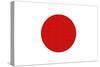 Japan Country Flag - Letterpress-Lantern Press-Stretched Canvas