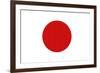 Japan Country Flag - Letterpress-Lantern Press-Framed Art Print