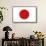 Japan Country Flag - Letterpress-Lantern Press-Framed Stretched Canvas displayed on a wall