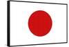 Japan Country Flag - Letterpress-Lantern Press-Framed Stretched Canvas