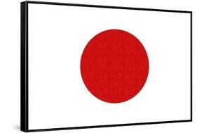 Japan Country Flag - Letterpress-Lantern Press-Framed Stretched Canvas