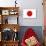 Japan Country Flag - Letterpress-Lantern Press-Art Print displayed on a wall